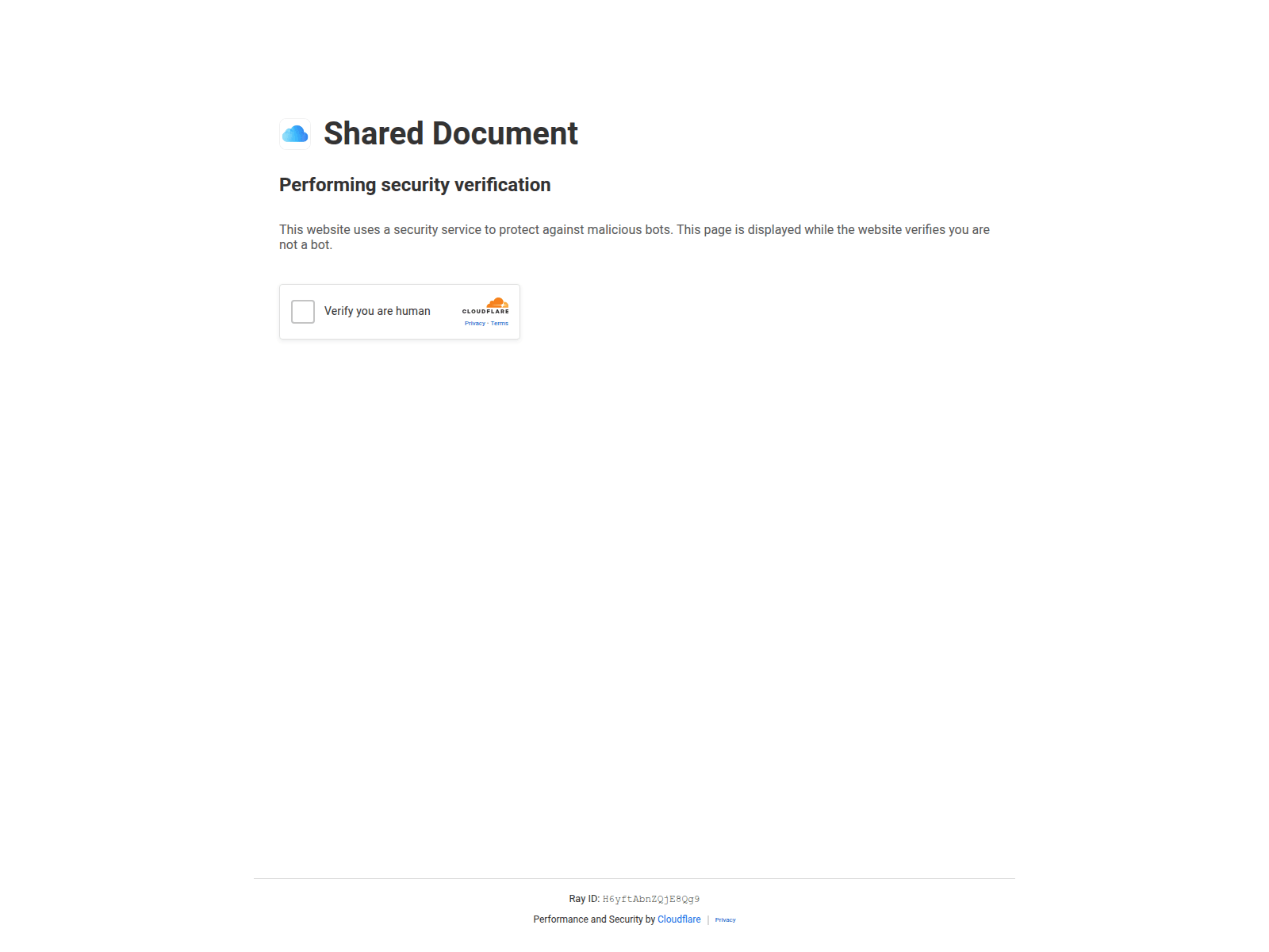 Archived Shared Document lure and verification gate