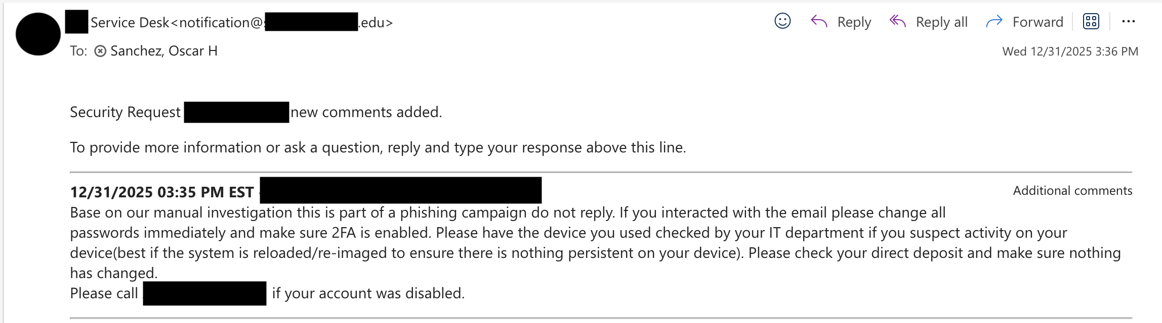 Security confirms phishing