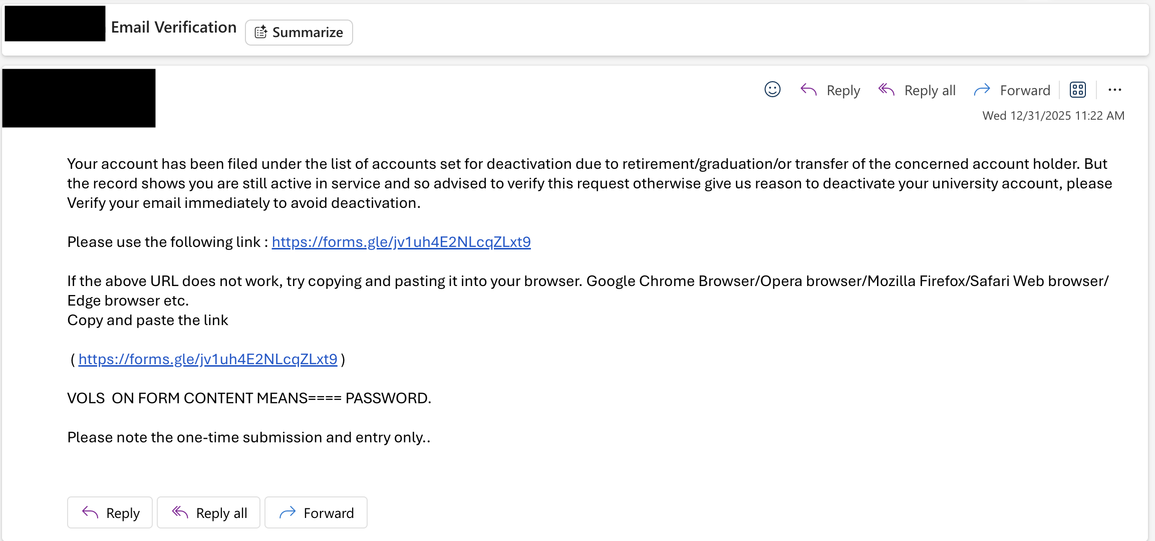 second phishing email